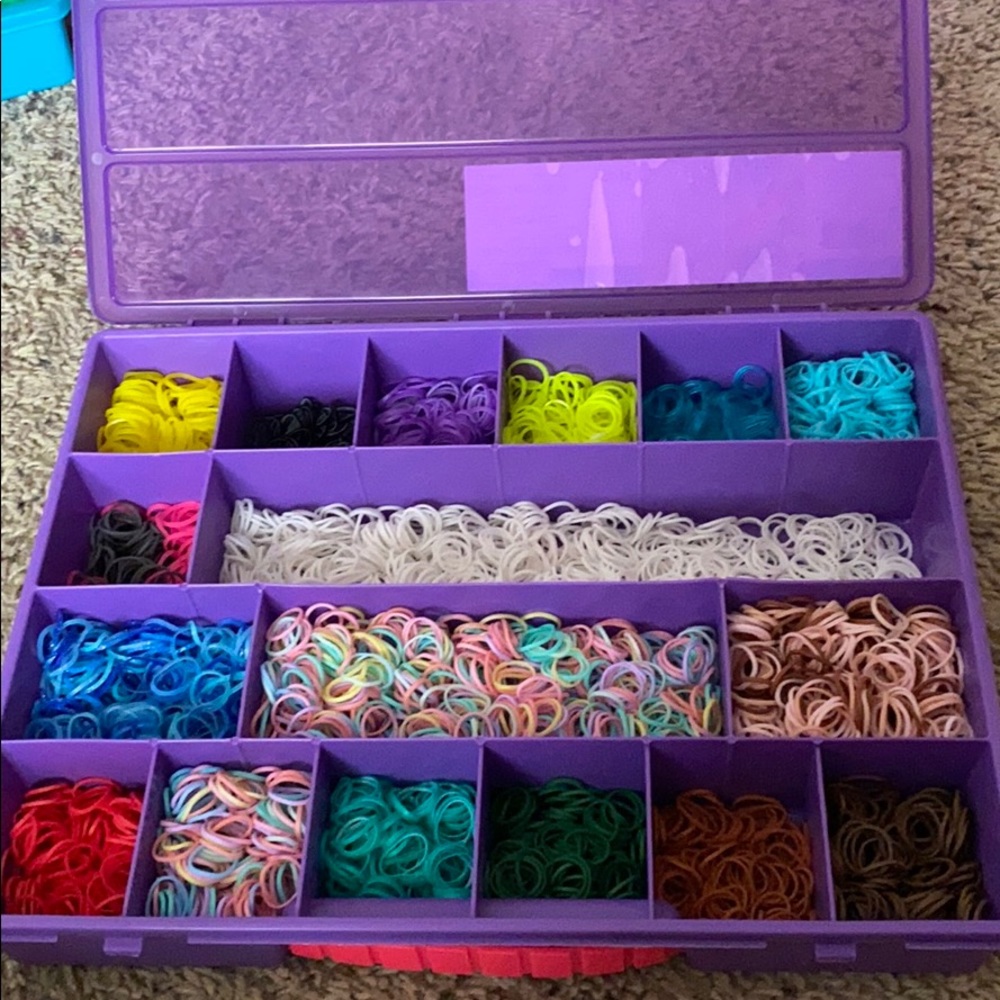 Rainbow loom Kit AND ALL MY BANDS!